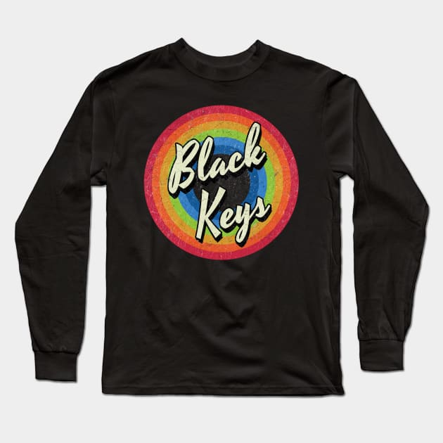 Vintage Style circle - the black keys Long Sleeve T-Shirt by henryshifter